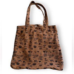 NWT Designed To Adapt Urban Outfitters Peace, Love, & Son Print Ribbed Tote